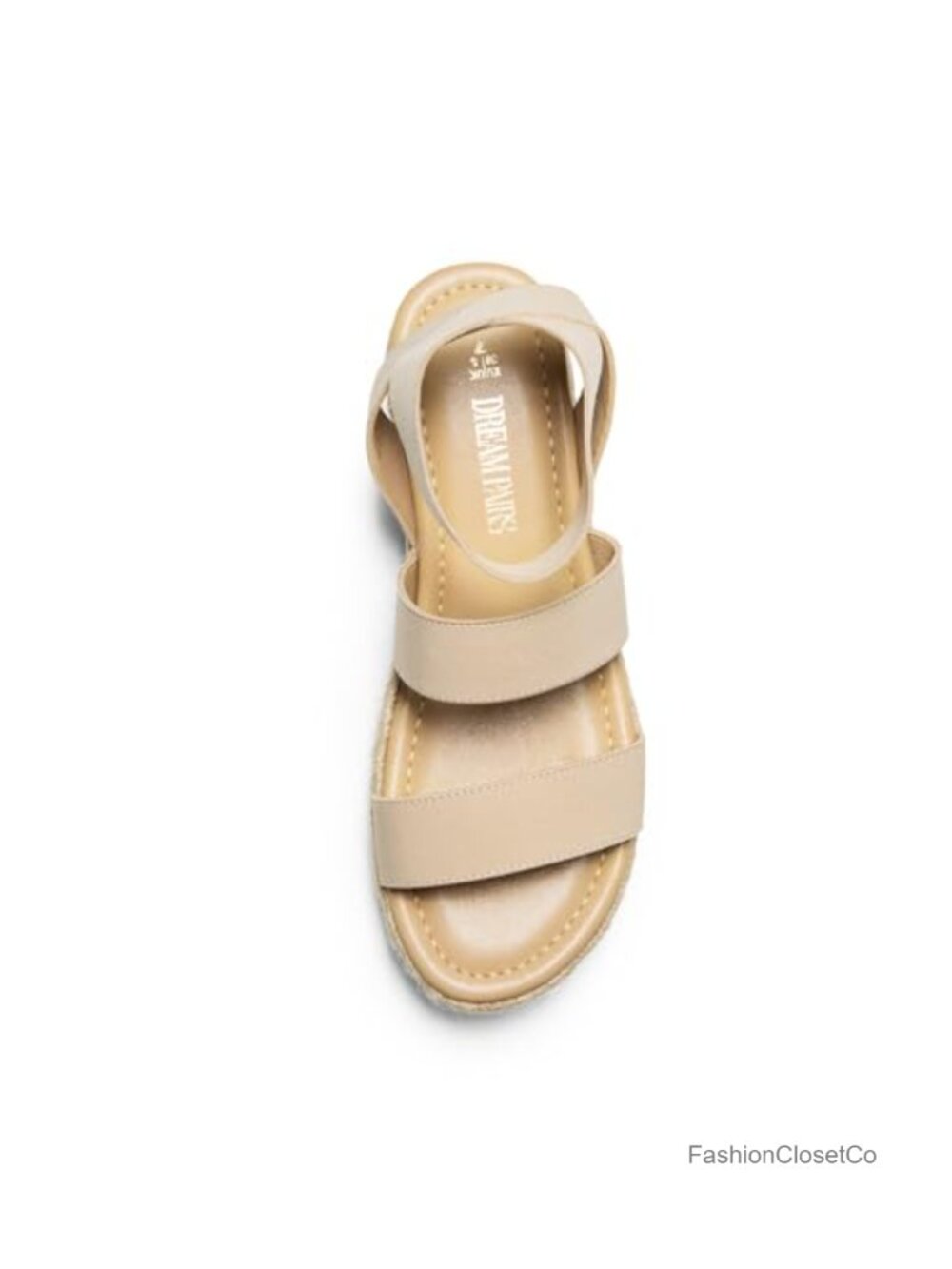 Strappy Espadrille Platform Wedge Sandals with Stretchy Straps, Anti-Slip Vegan - Picture 5 of 6